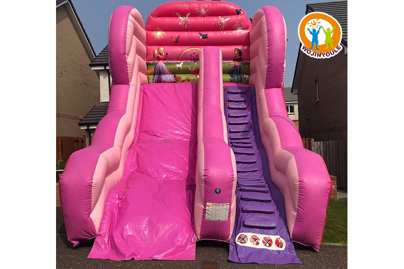 DS114 18ft High Pink Princess Inflatable Dry Sldie