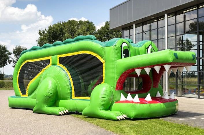 OC010 Mini run Crocodile 8m Inflatable Obstacle Courses