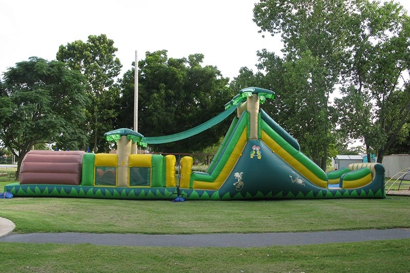 OC014 Tropical 60ft Inflatable Obstacle Courses Sport Game