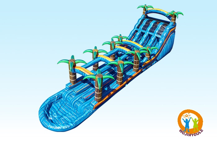 WS167 18ft Tripple Lane Tropical Inflatable Water Slide