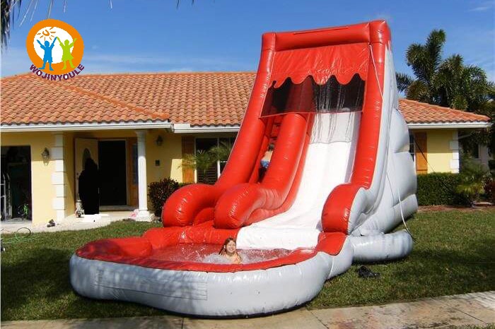 WS171 18ft Volcano Inflatable Water Slide with Pool