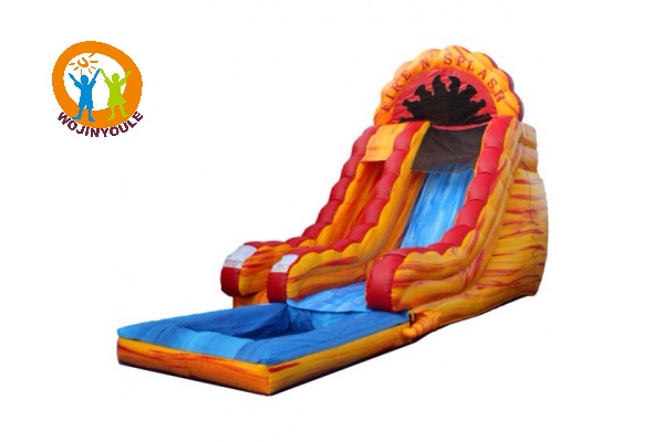 WS172 18ft Fire & Splash Inflatable Water Slide with Pool