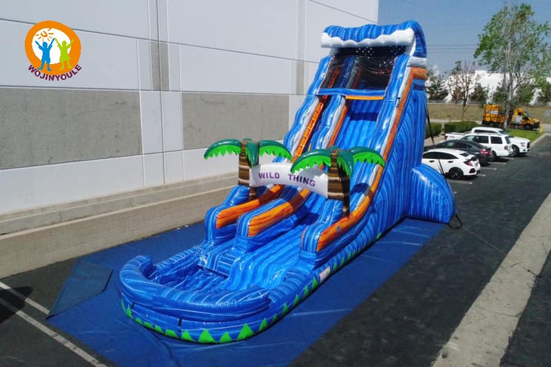 WS175 22ft Tropical Inflatable Water Slide with Pool
