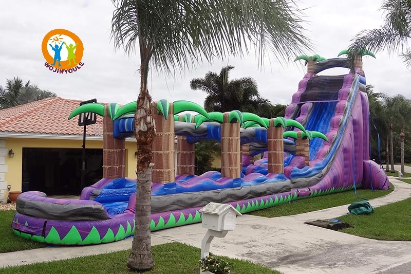 WS178 30ft Purple Paradise Inflatable Water Slide with Pool