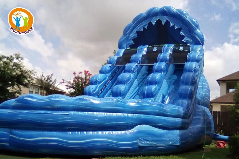 WS248 20ft Dual Lane Raging Rapids Curve Inflatable Water Slide