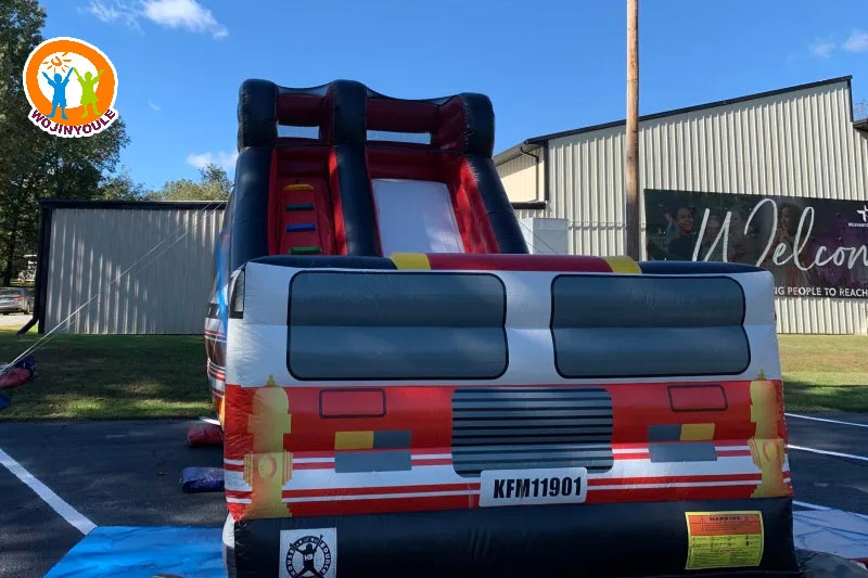 DS162 19ft Fire Truck Inflatable Dry Slide