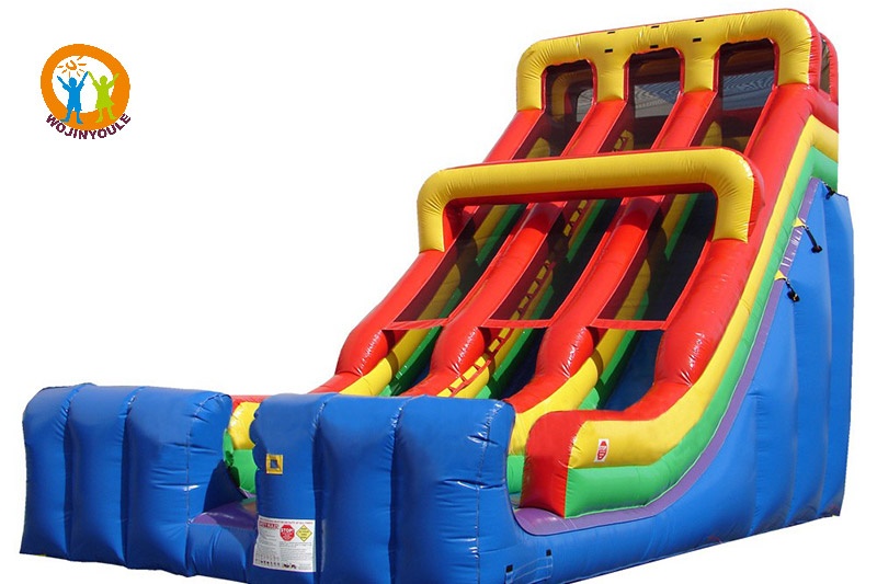 DS166 24ft Double Lane Inflatable Dry Slide