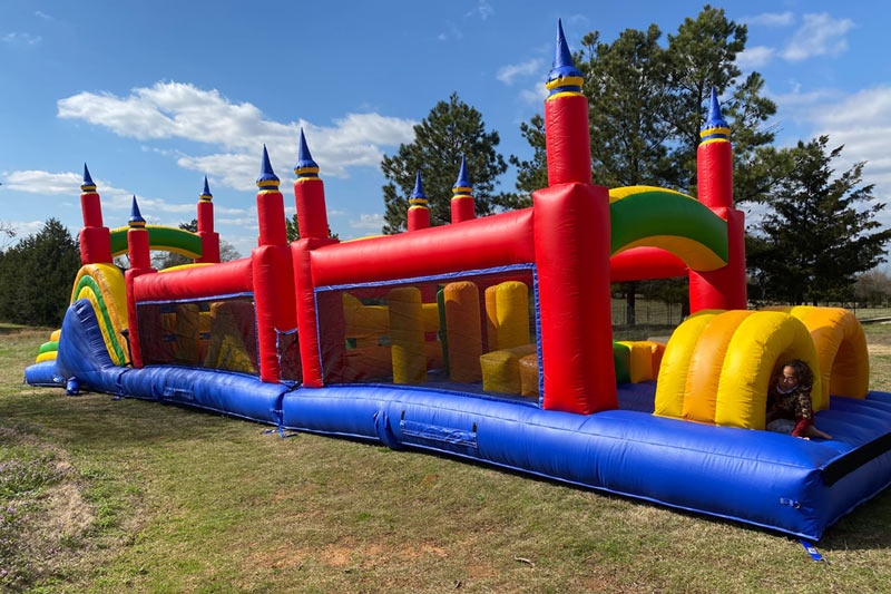 OC212 62ft Giant Castle Inflatable Obstacle Course