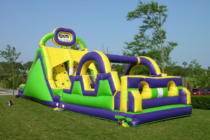 OC214 50ft Ultimate Green Monster Inflatable Obstacle Course
