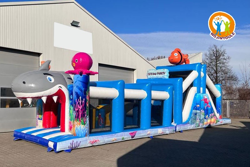 OC028 56ft Standard Sea Track Inflatable Obstacle Course