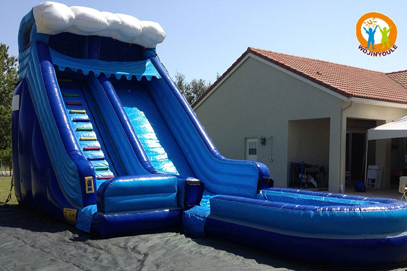 WW117 20ft Blue Wave Inflatable Water Slide with Pool