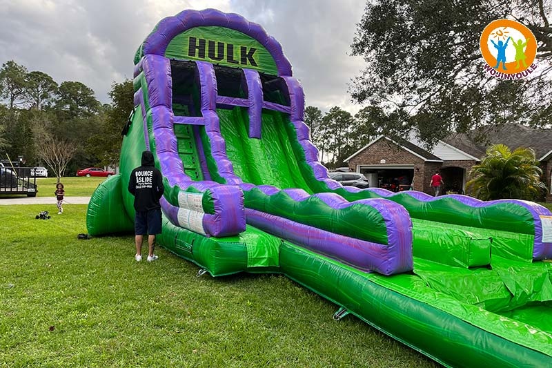 WW102 18ft Hulk hybrid Inflatable Water Slide with Pool