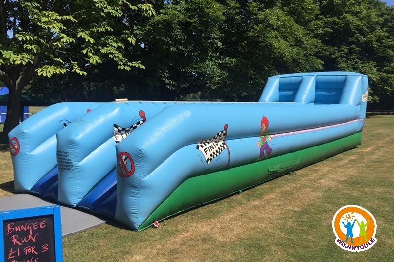 SG186 30ft Dual Lane Blue Inflatable Bungee Run Race Games