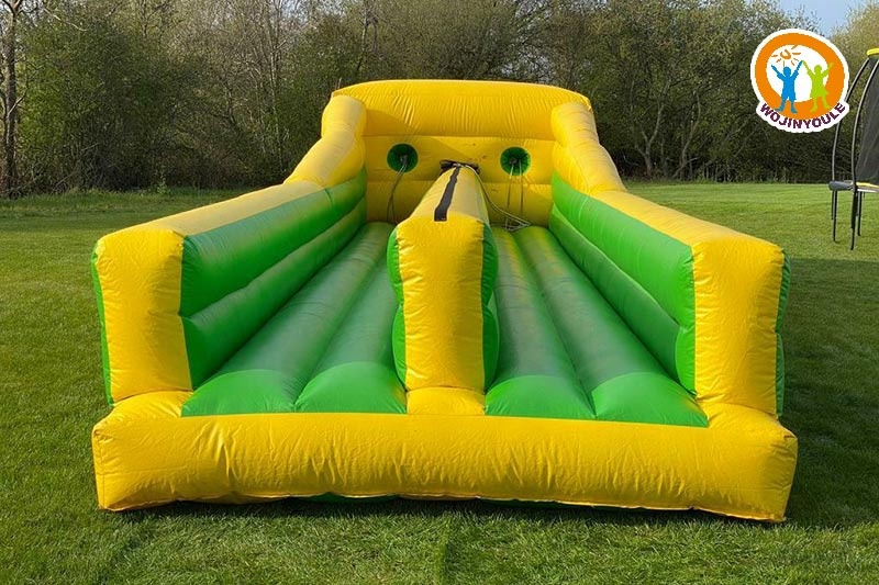 SG193 25ft Dual Lane Yellow Green Inflatable Bungee Run Race Games