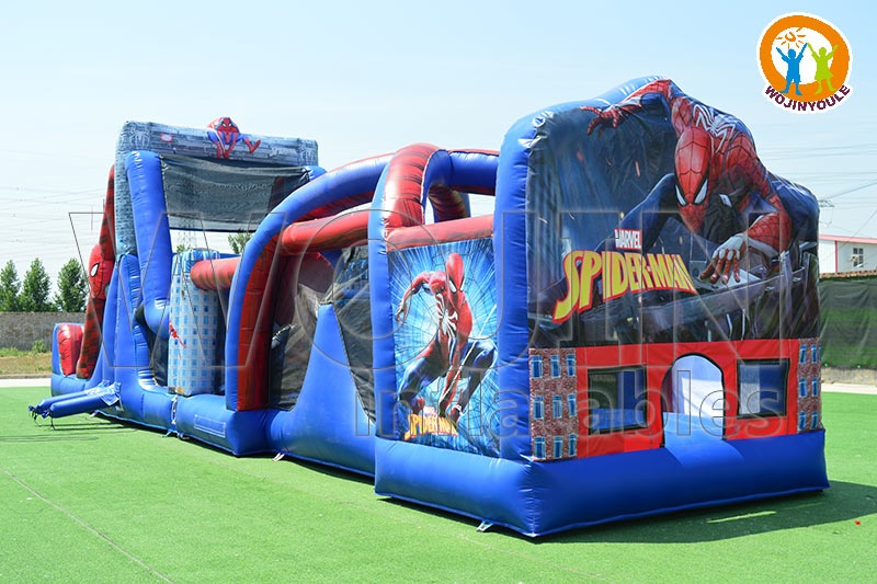 OC184 50ft Spider-Man Inflatable Obstacle Course