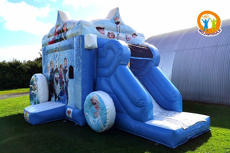 WJ205 Frozen Castle Inflatable Combo Bouncer Slide
