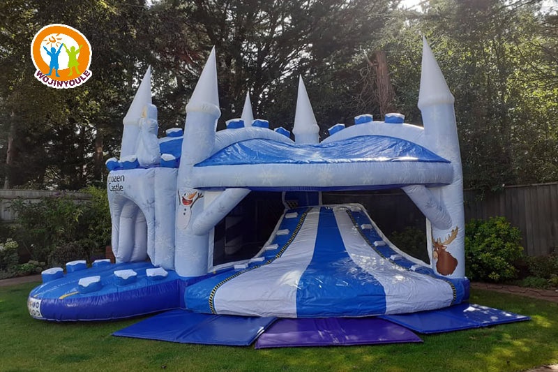 WJ206 Large Frozen Bouncy Castle Inflatable Combo Slide
