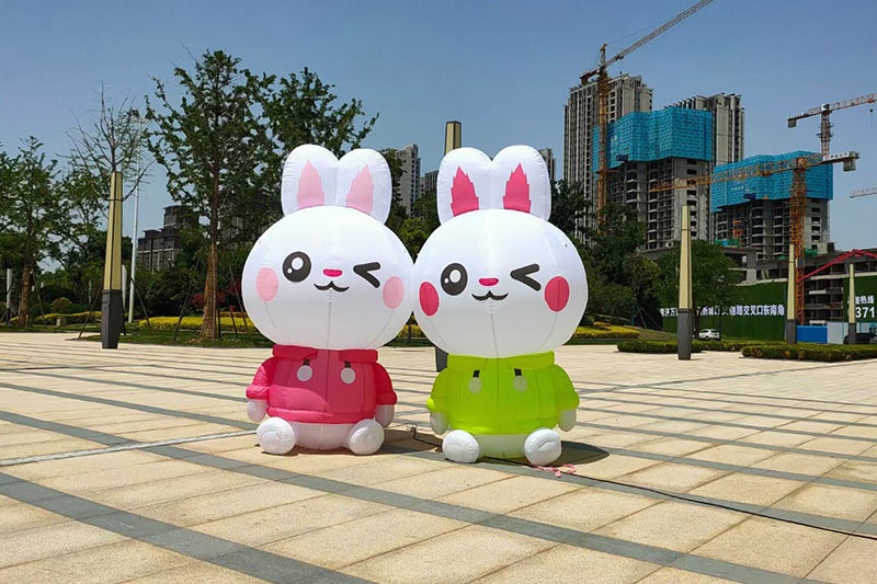 AD043 Outdoor Inflatable Rabbit Cartoon For Event Decoration