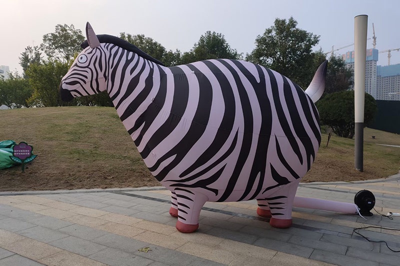 AD047 Outdoor Inflatable Zebra Cartoon For Event Decoration