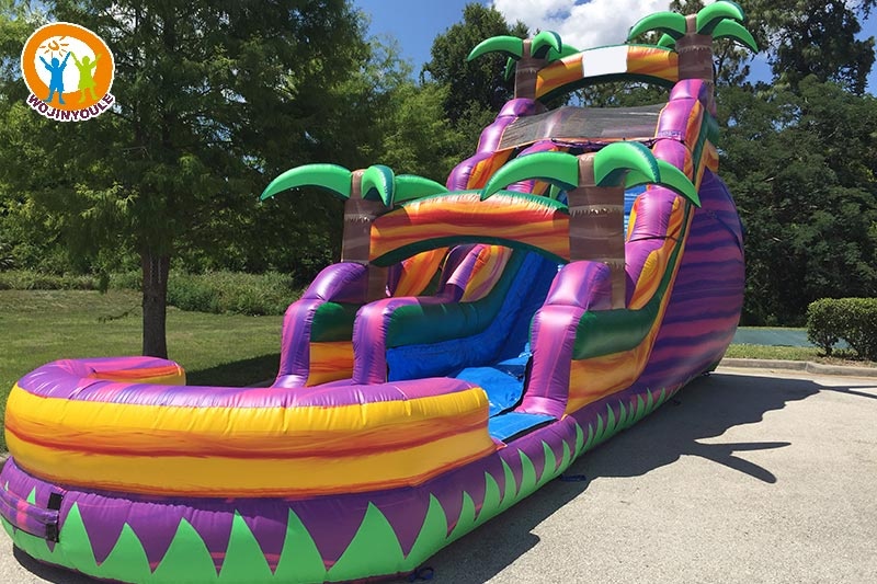 WW091 18ft Tropical Purple Rush Inflatable Water Slide