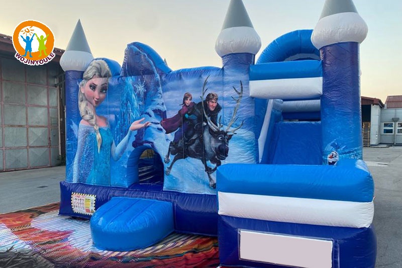 WB124 Frozen Theme Inflatable Combo Bouncer Slide
