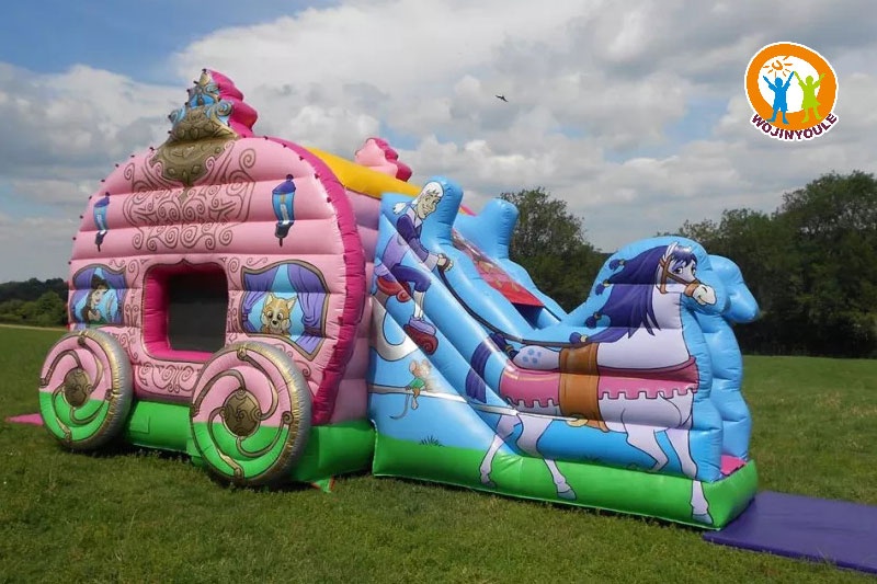 WJ221 Princess Horse and Carriage Inflatable Combo Bouncer Slide