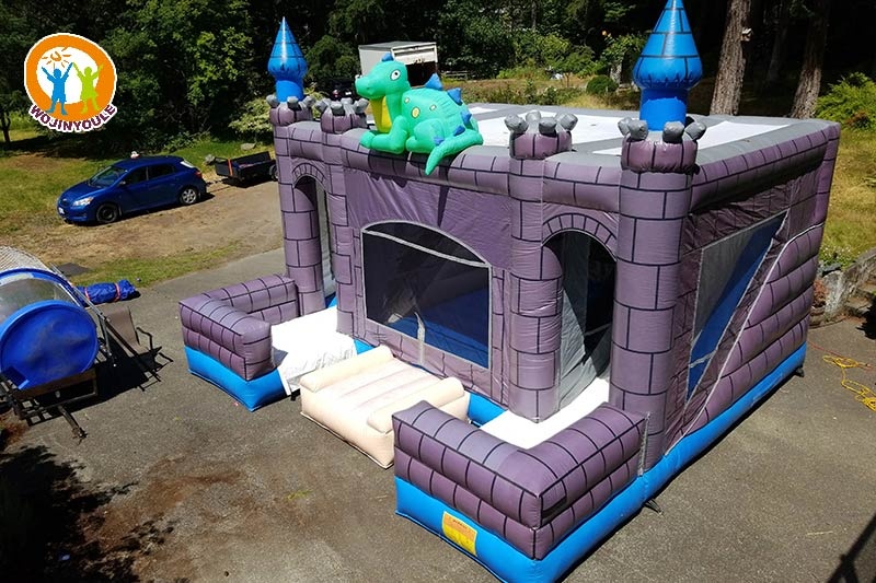 WJ223 Dragon Castle Inflatable Combo Bouncer Slide
