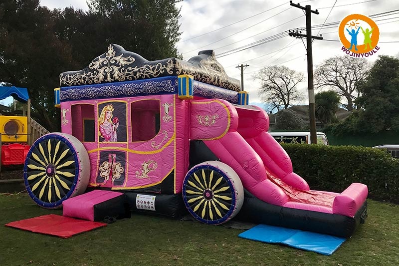 WJ222 Princess Carriage Castle Inflatable Combo Bouncer Slide