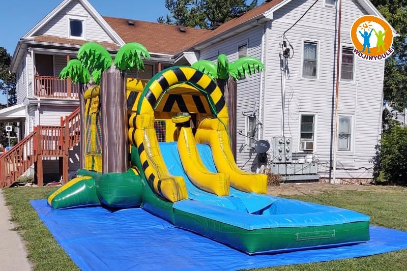 WB448 Toxic Tropical Inflatable Wet Combo Bouncer Slide