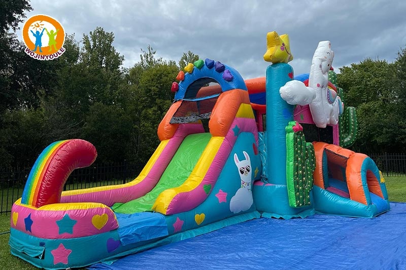 WB445 Llama Inflatable Wet Combo Bouncer Slide