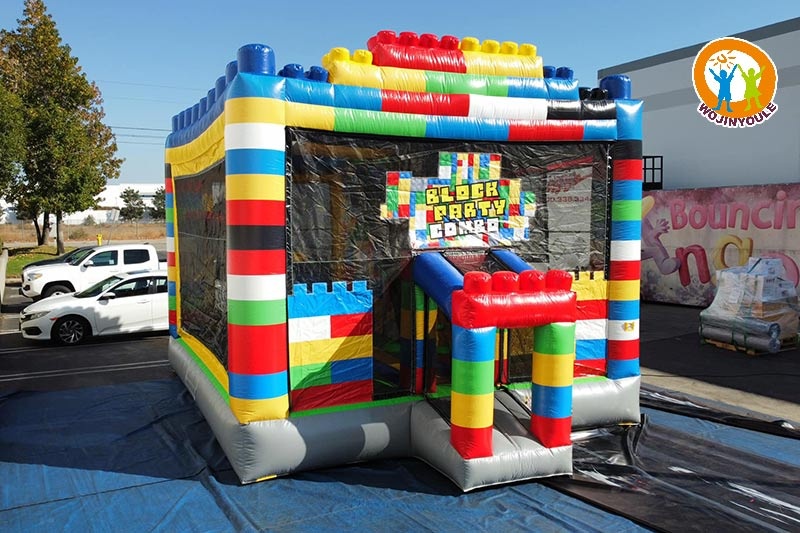 WB454 Block Party Inflatable Combo Bouncy Castle with Slide