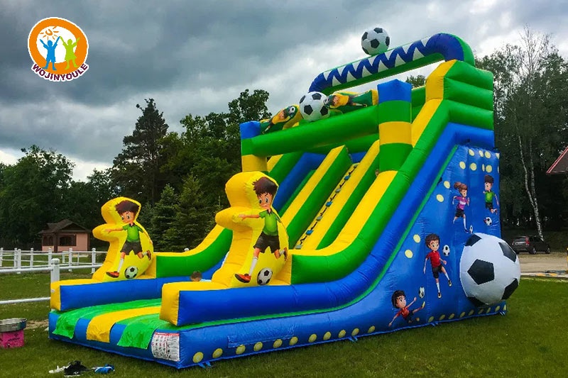 DS212 Football Sports Double Lane 20ft Inflatable Dry Slide