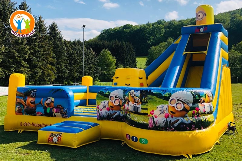 WJ257 Minions Theme Inflatable Combo Jumping Slide Bouncer