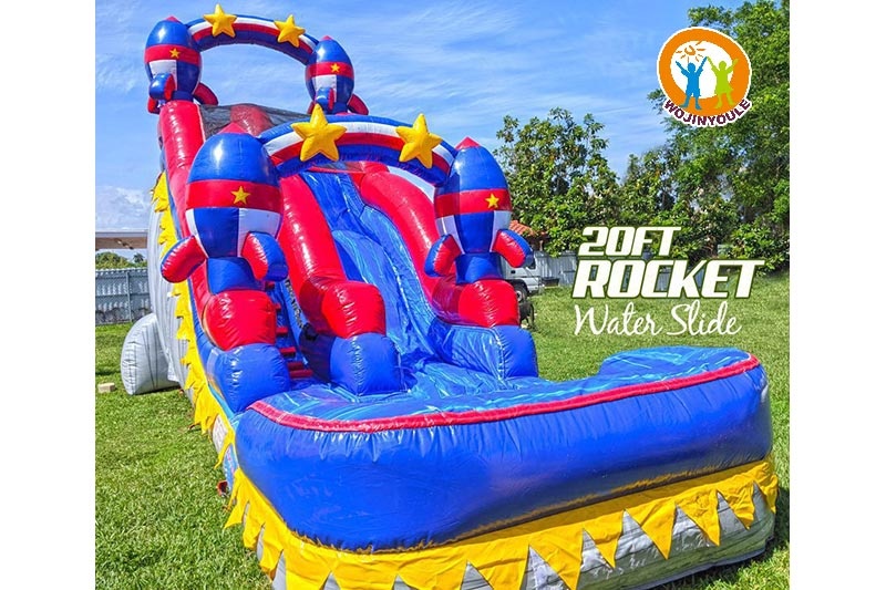 WW095 20ft Tall Rocket Inflatable Water Slide