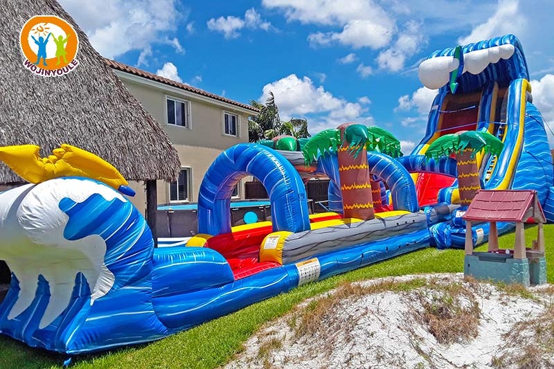 WW143 24ft Tall Wild Waves Inflatable Water Slide