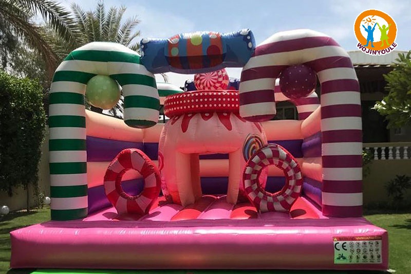 WB464 Candy Theme Inflatable Bounce House Playground