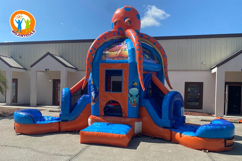 WB476 Octopus Island Dual Lane Inflatable Wet Combo