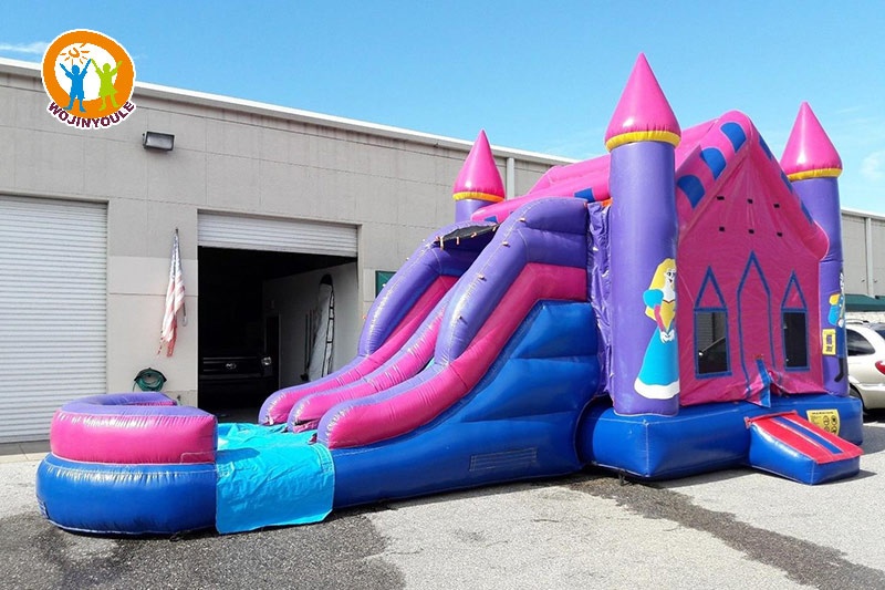 WB480 Pincess Dual Lane Inflatable Combo Bounce Water Slide