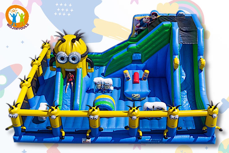 WB482 Minions Castle Inflatable Combo Jumping Slide Park Fun City