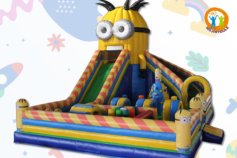 WB483 Minions Park Fun City Inflatable Combo Jumping Castle Slide