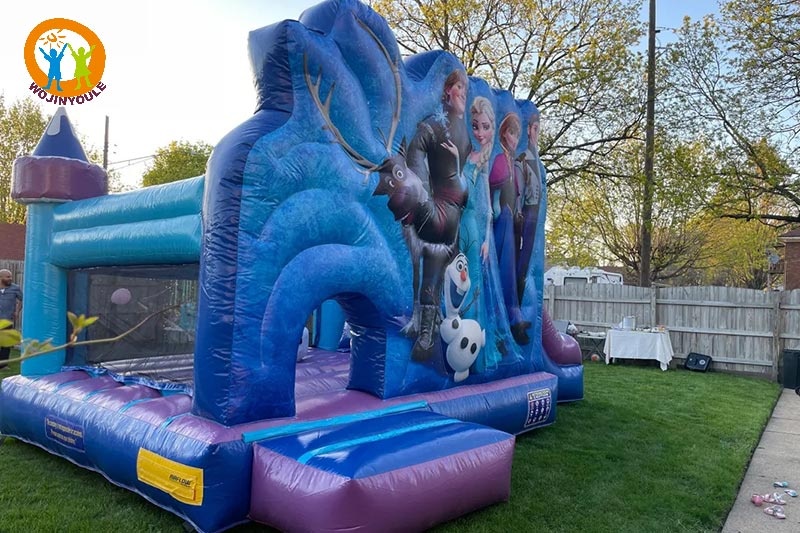 WJ062 Frozen Castle Inflatable Combo Bouncer Slide