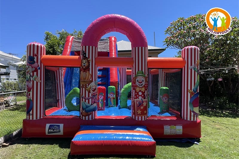 WB080 Circus Inflatable Combo Jumping Castle Slide