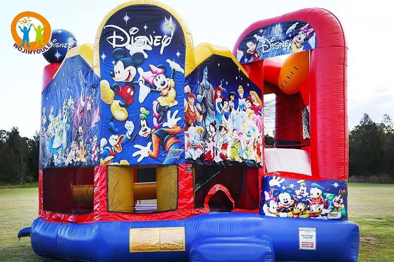 WJ134 Disney World 5in1 Inflatable Combo Jumping Castle Slide