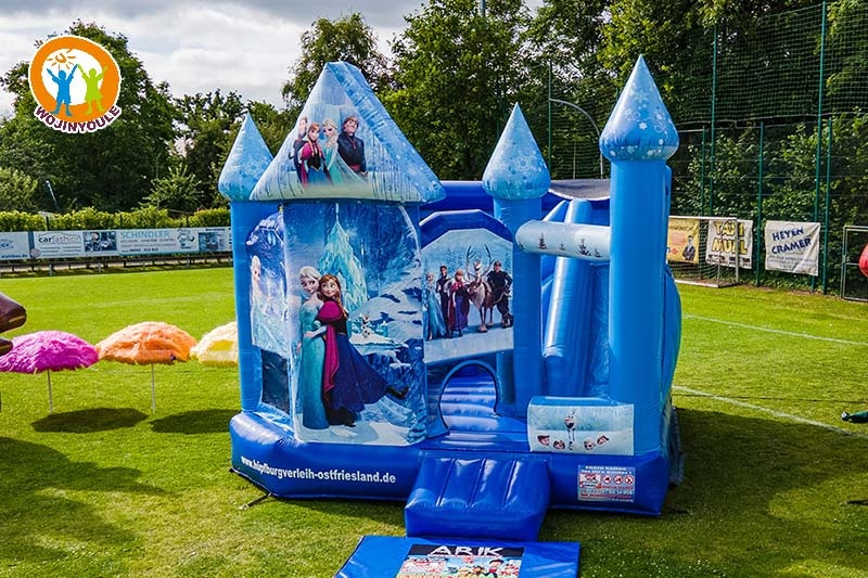 WB345 Frozen Inflatable Dry Combo Bounce Slide Jumping Castle