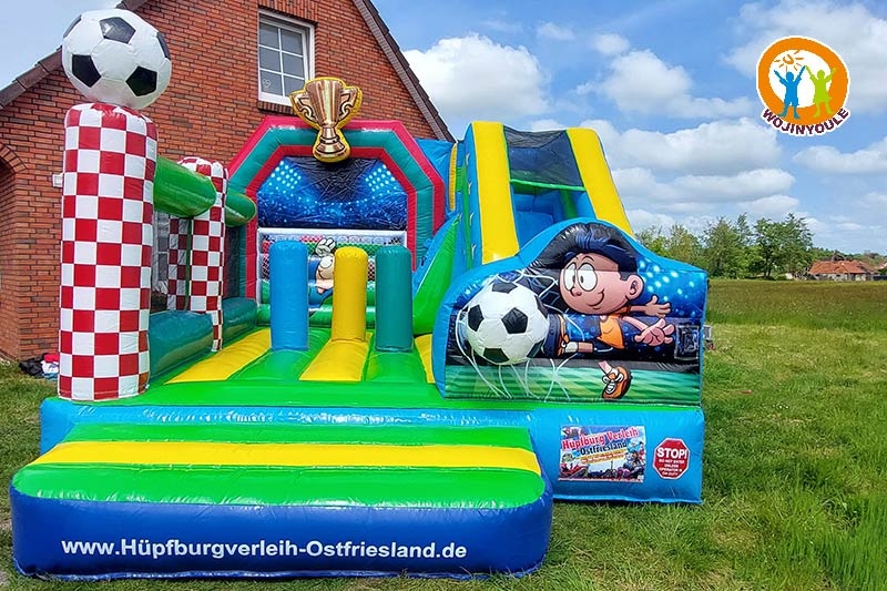 WB403 Football Inflatable Dry Combo Bounce Slide Jumping Castle
