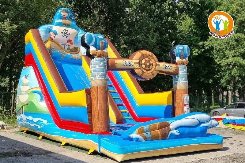 DS017 20ft Tall Priate Theme Inflatable Dry Slide