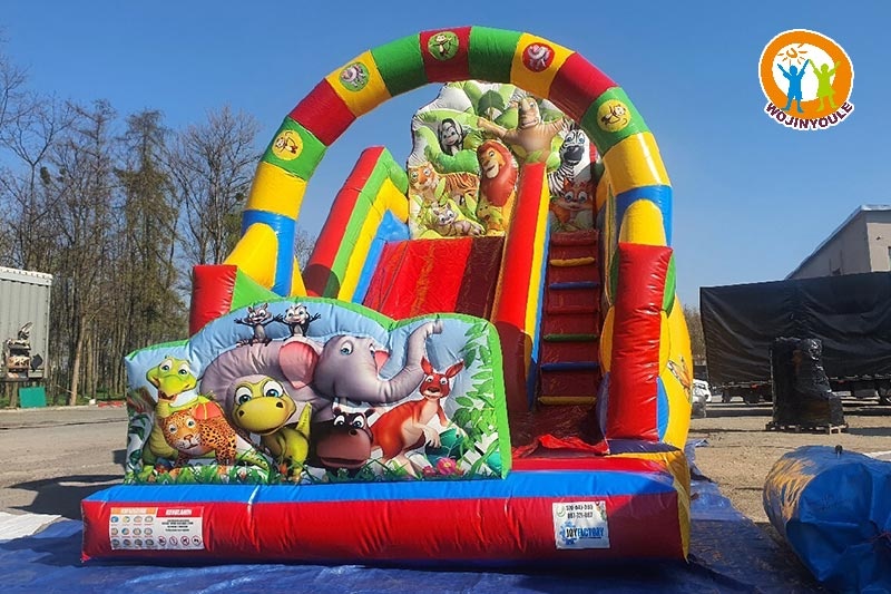 DS029 20ft Animals Jungle Theme Inflatable Dry Slide