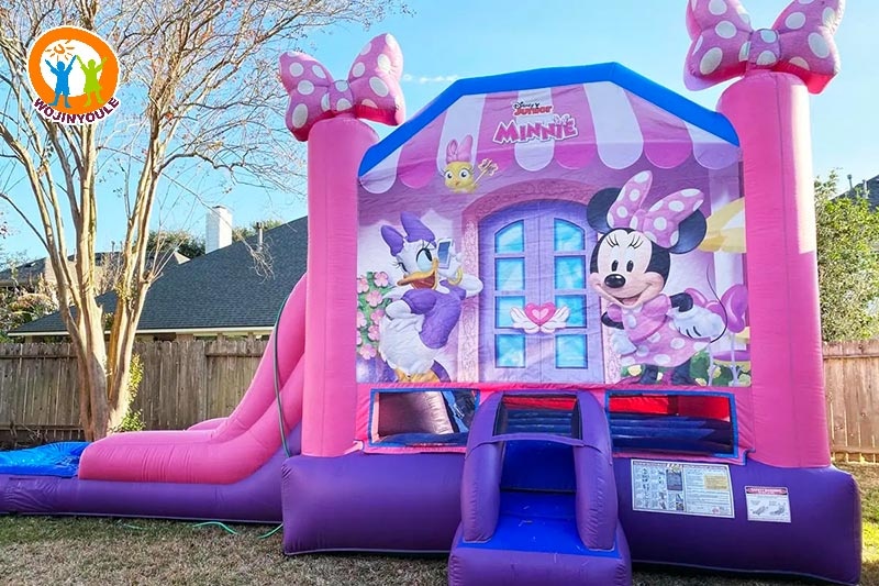 WJ107 Minnie Mouse Inflatable Wet Combo Slide with Pool