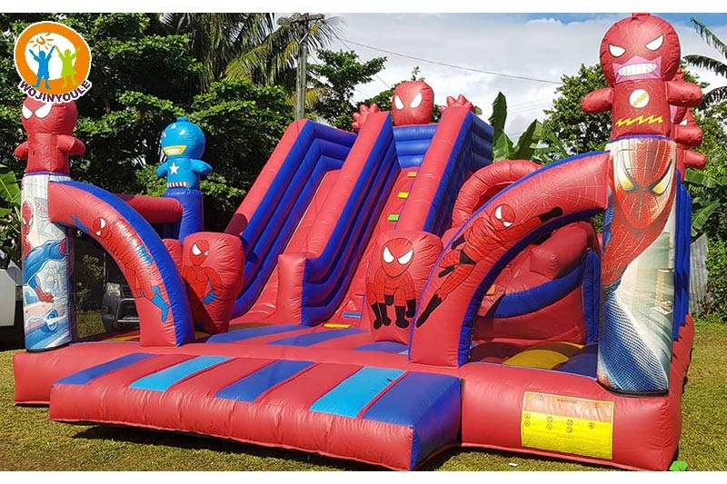 WB405 Spiderman Inflatable Dry Combo Bouncy Castle Slide