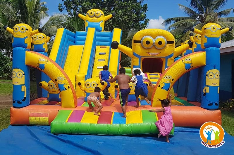 WB406 Minions Inflatable Dry Combo Bouncy Castle Slide